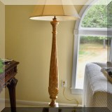 DL01. Kreiss Collection Verona floor lamp with travertine at base. 71”h 